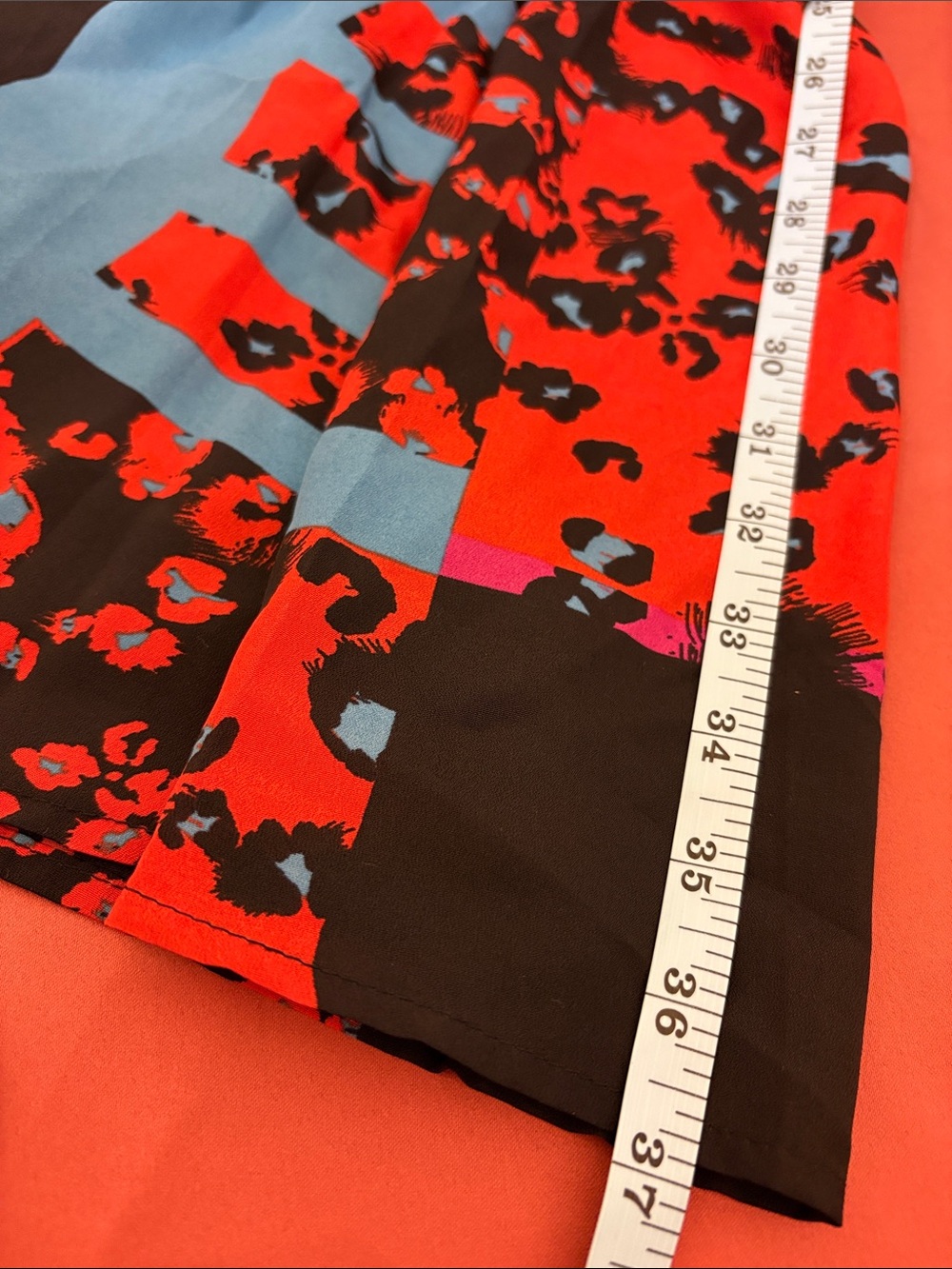 Romeo & Juliet Couture Orange, Black & Blue Floral Midi Dress - Picture 10 of 12